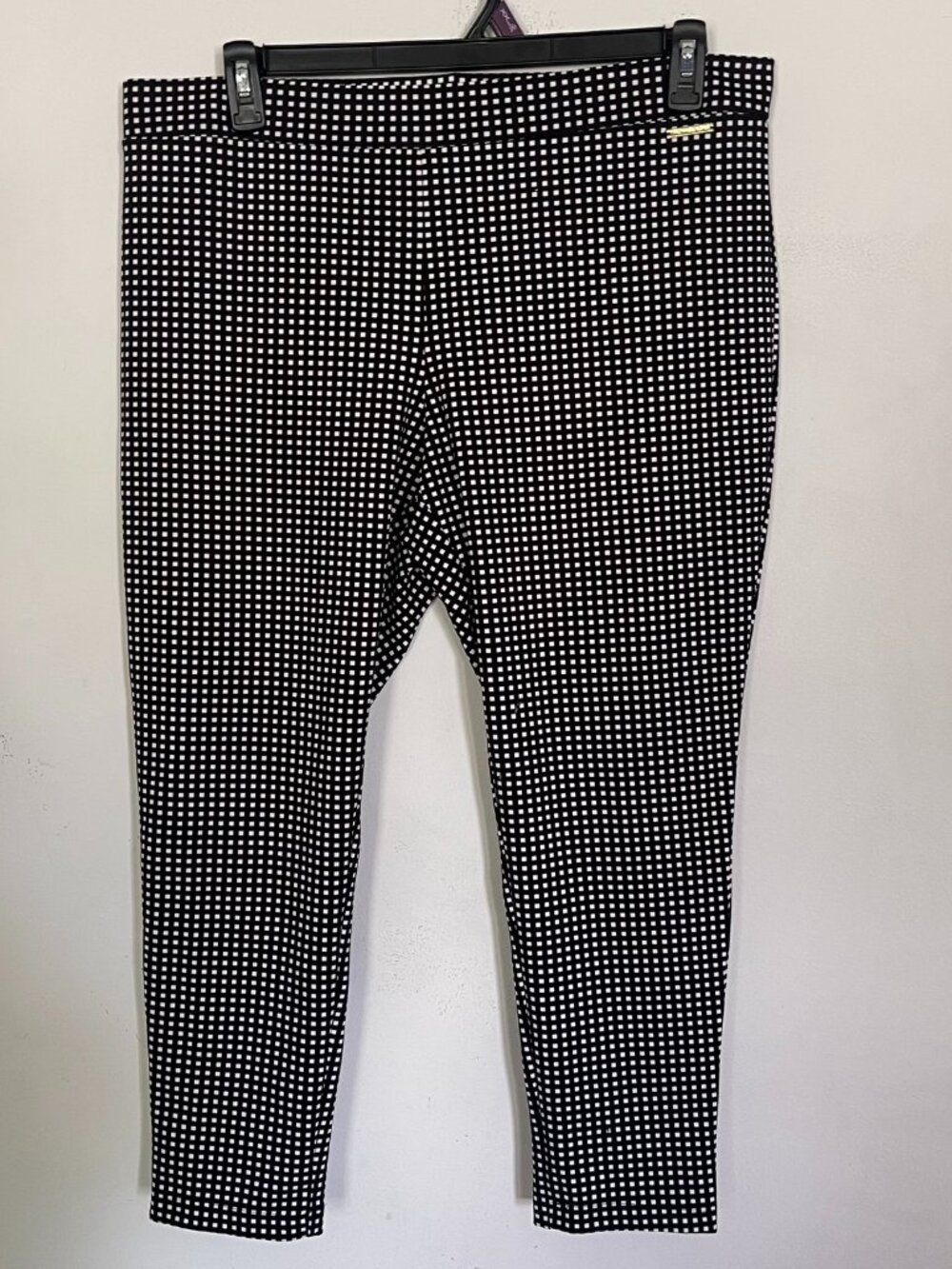 Michael Kors Women's XL Black White Geometric Pull-On Jegging Pants T13